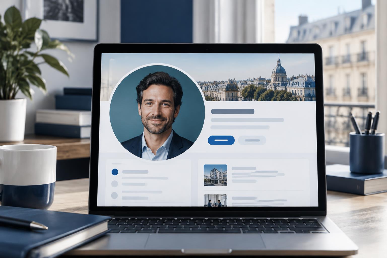 Photo de profil professionnelle affichée sur un profil LinkedIn