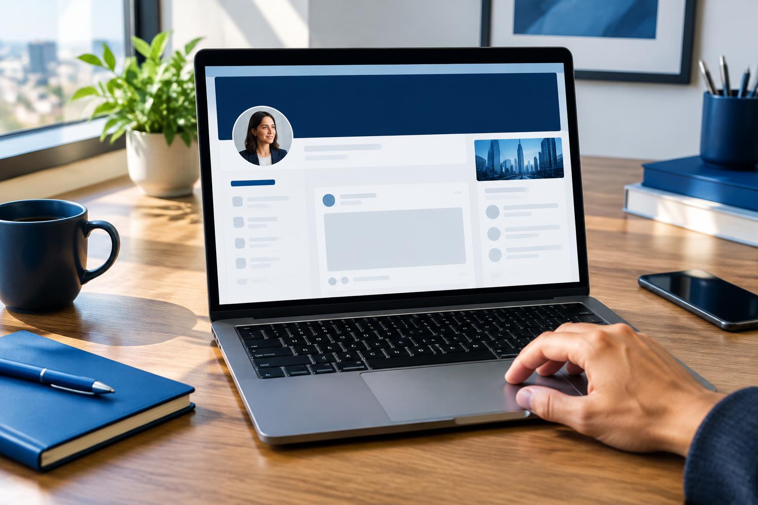 Profil LinkedIn inactif rouvert sur un ordinateur portable